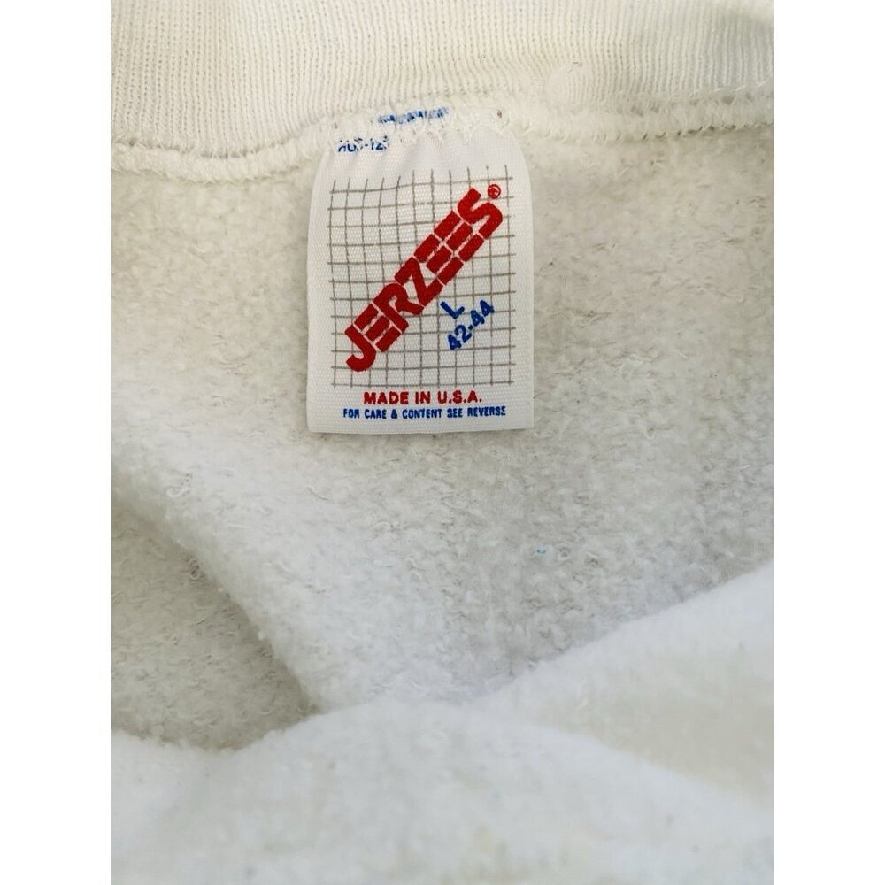 Vintage CNN Crewneck Sweatshirt Flag Sleeve Mens Large Cable News Cotton 90s USA - Picture 8 of 12